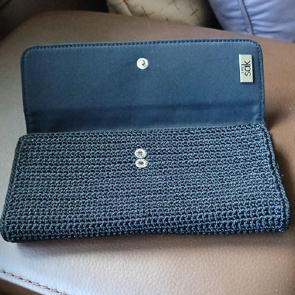 The Sak Black Wallet with Silver Logo - Picture 3 of 4
